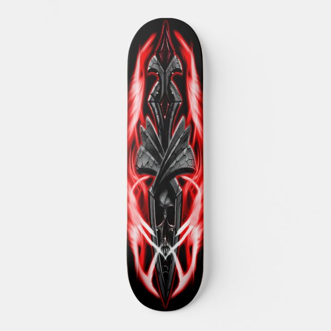 Skateboard Ornamento cráneo rojo (Anverso)