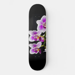 Skateboard Orquídea blanca y púrpura