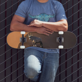 Skateboard Oryx al borde, Namibia