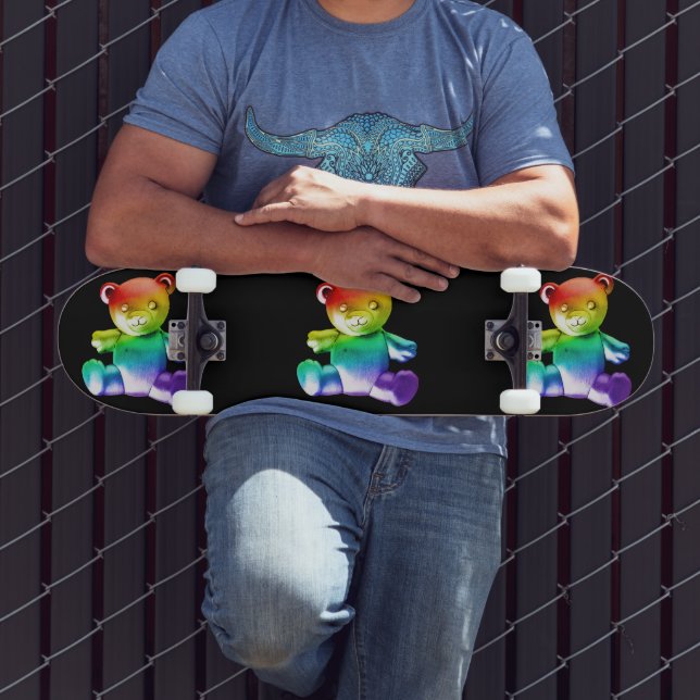Skateboard Osito de peluche de metal cepillado SlipperyJoe's  (Exterior 3)