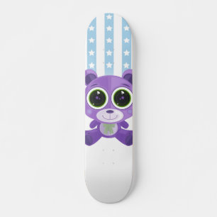 Skateboard Oso de peluche - Púrpura de ojos de estrella