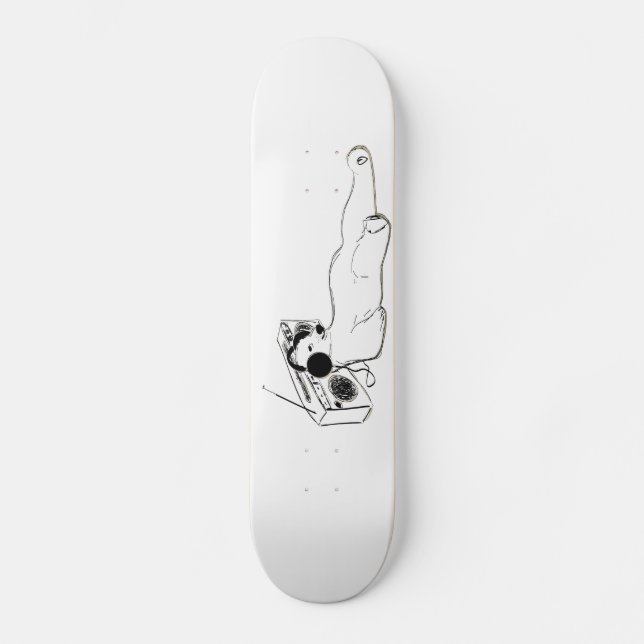 Skateboard oso polar de relajación de la música (Anverso)