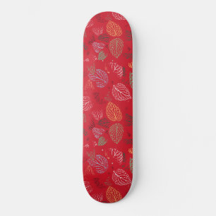 Skateboard Otoño, patrón de hojas