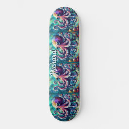 Skateboard Otopus Nautical Beach Coastal Personalizado