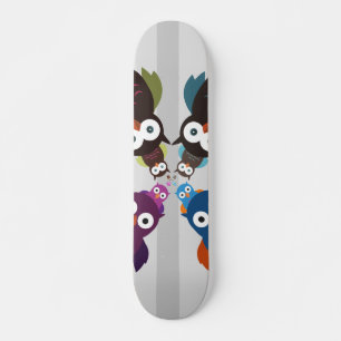 Skateboard Owl Crowd