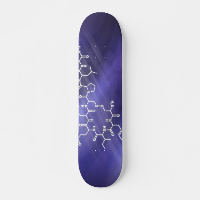 Skateboard Oxitocina Hormona Fórmula química estructural (Anverso )