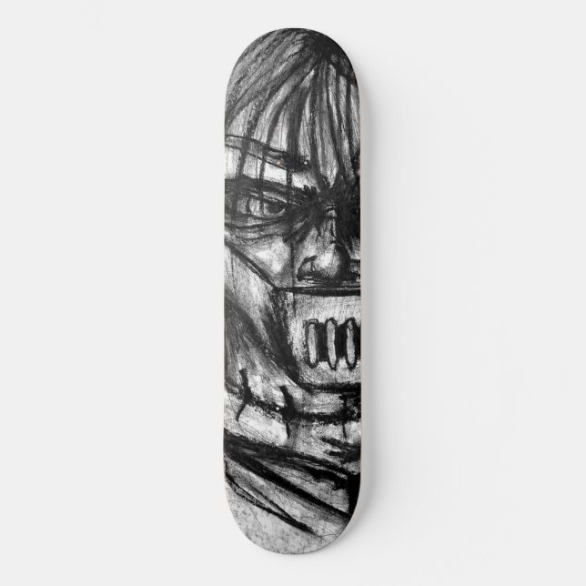 Skateboard Paciente amordazado en camisa de fuerza Arte de Ca (Anverso)