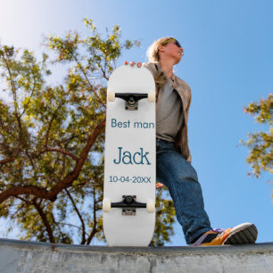 Skateboard padrino mejor hombre añadir nombre de texto solter