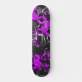 Skateboard Paint Splatter púrpura