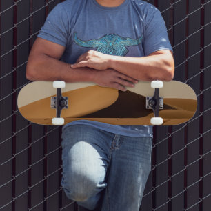 Skateboard Paisaje desértico de dunas de arena