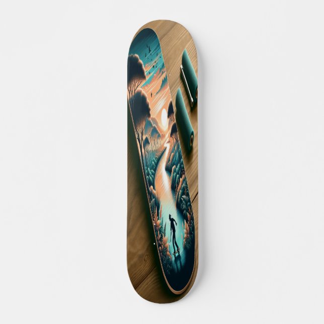 Skateboard Paisaje natural de Serene (Anverso )