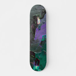 Skateboard Paisaje onírico de bosque de neón abstracto en mon