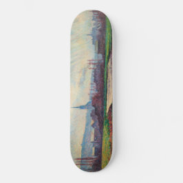Skateboard Paisaje rural con río (por Maximilien Luce)