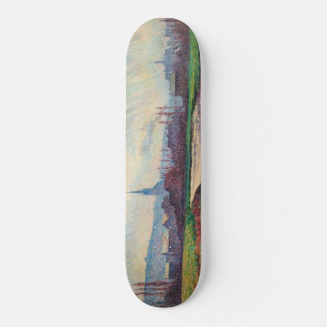 Skateboard Paisaje rural con río (por Maximilien Luce) (Anverso)