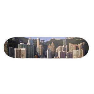 Skateboard Paisaje urbano de Hong Kong, China
