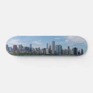 Skateboard Paisaje urbano del día de Chicago