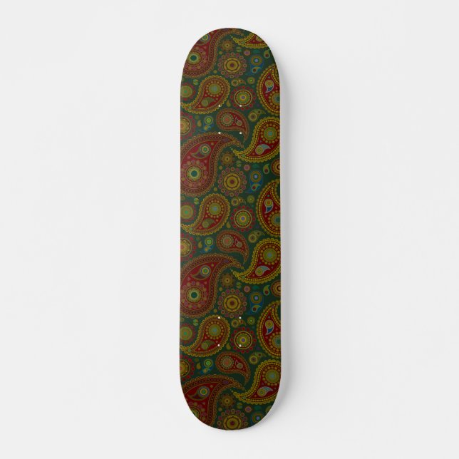 Skateboard Paisley oscura (Anverso )