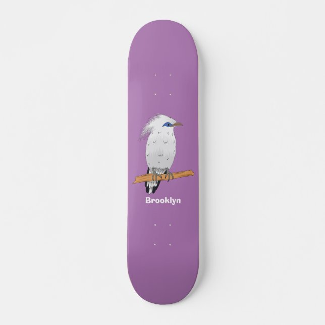 Skateboard Pájaro tropical exótico de Bali Mina (Anverso )