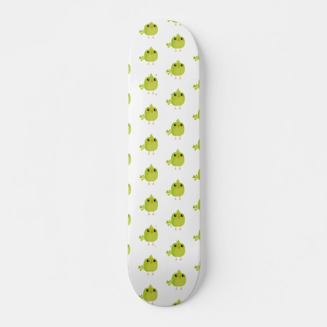 Skateboard Pájaro Verde Dibujos Animados   (Anverso )