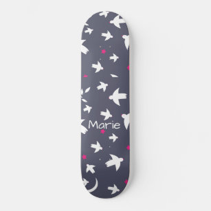 Skateboard Pájaros con estrellas
