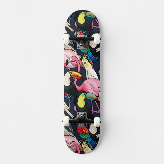 Skateboard Pájaros exóticos (Anverso)