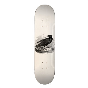 Skateboard Pájaros personalizados cuervo del pájaro del neg