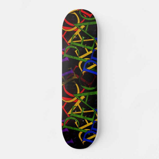 Skateboard Palabras de la paz (Anverso)