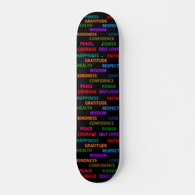 Skateboard Palabras positivas (Anverso )