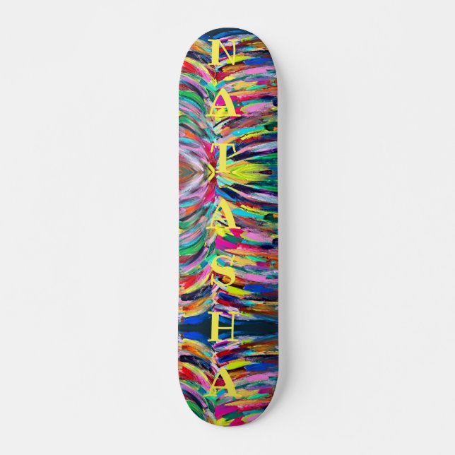 Skateboard Paleta de artista colorida (Anverso )