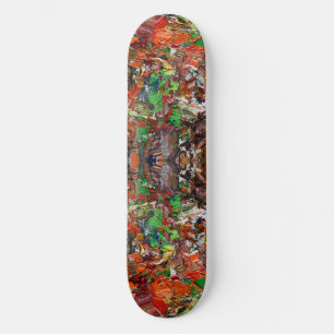 Skateboard Paleta del Artista: Patrón Expresivo de Pinceladas