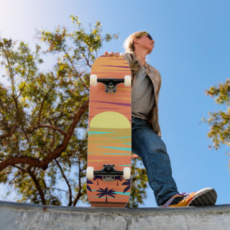 SKATEBOARD PALM SUNSET