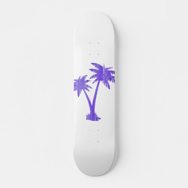 Skateboard Palm Trees Tropicales Silueta Negra (Anverso )