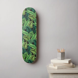 Skateboard Palm tropical verde Banana Monstera hojas