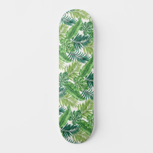 Skateboard Palm tropical verde Banana Monstera hojas