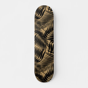 Skateboard Palmas de Kona hawaianas de madera falsa negra