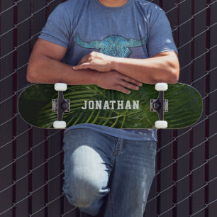 Skateboard Palmera tropical personalizada