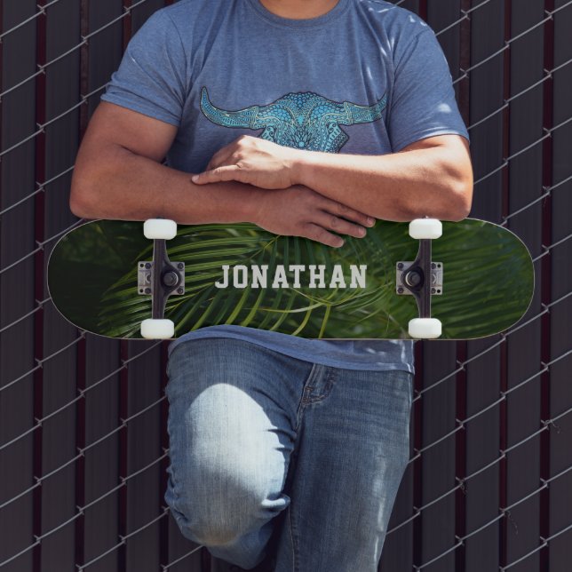 Skateboard Palmera tropical personalizada (Exterior 3)