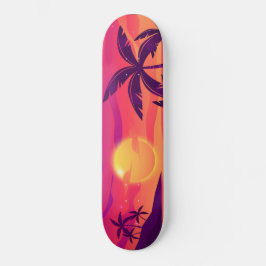 Skateboard Palmeras Costeras de Sunset