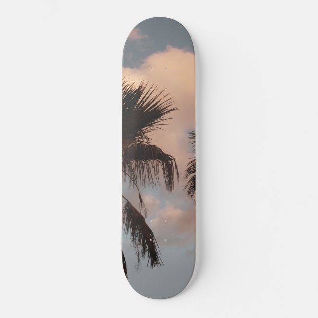 Skateboard Palmeras de la puesta del sol #1 #tropical #pared  (Anverso)
