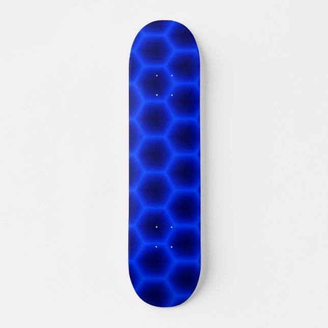 Skateboard Panal azul 3D (Anverso )