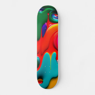 Skateboard Pancarta de dibujo abstracta