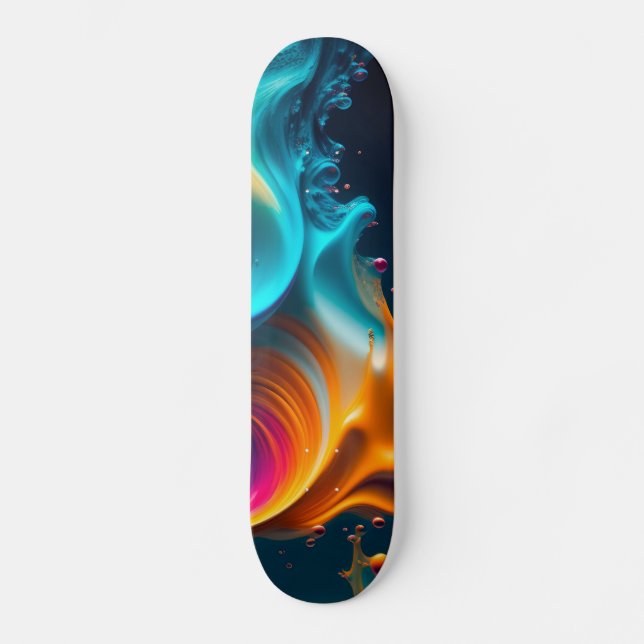 Skateboard Pancarta de dibujo abstracta (Anverso)