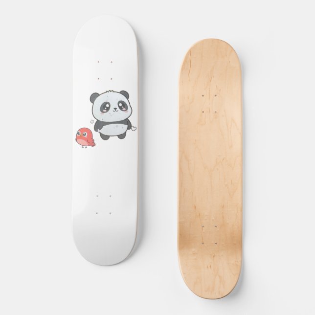 Skateboard Panda & Bird, endoky.com (Anverso)