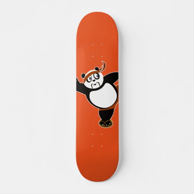 Skateboard Panda de artes marciales - Marrón (Anverso )