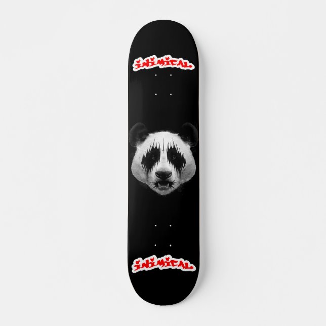Skateboard Panda de Rockero Duro Inimético (Anverso )