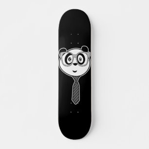 Skateboard Panda Nerd - Blanco y negro