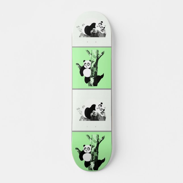 Skateboard Pandas Checker - Verde (Anverso )
