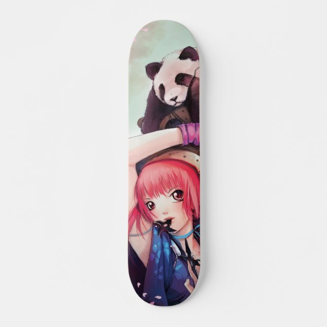 Skateboard Pandas de Ninja del melocotón (Anverso )