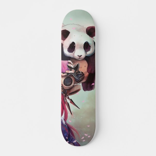 Skateboard Pandas de Ninja del melocotón (Anverso )