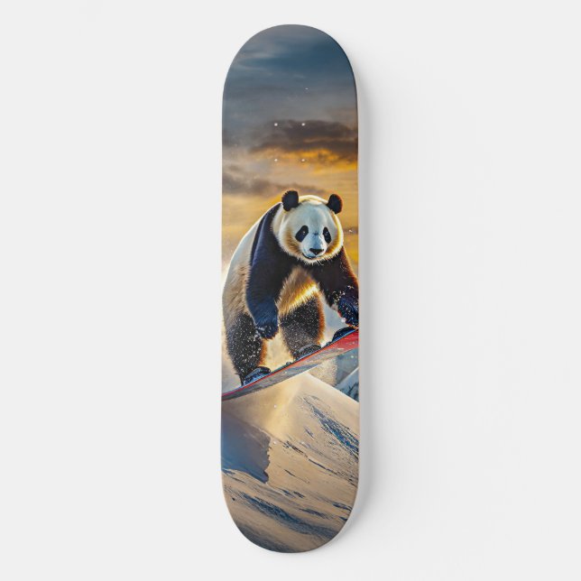 Skateboard Pandas sobre diseño de tablas de nieve por Rich AM (Anverso)